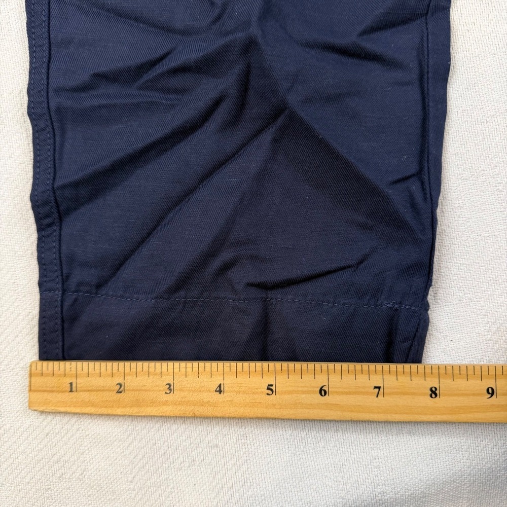 Banana Republic Mens Navy Blue Elastic Waist Relaxed Straight Crop Pants Large - Picture 4 of 8